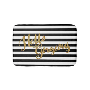 Golden Hello Gorgeous Stripes Bathroom Mat