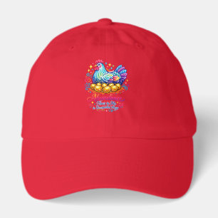 Golden Hen 8 Gold Eggs Abundance Red Hat