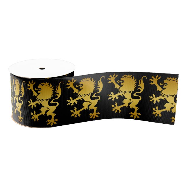 Golden Heraldic Lion Ribbon (Spool)