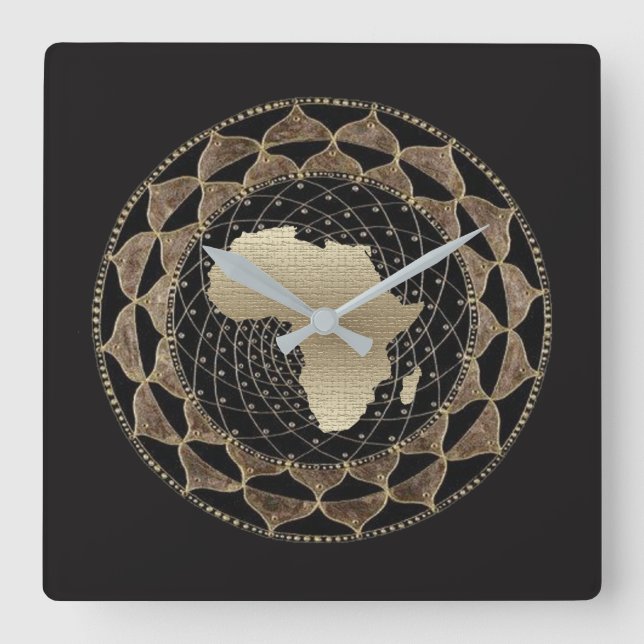 Golden Heritage:  Square Wall Clock (Front)