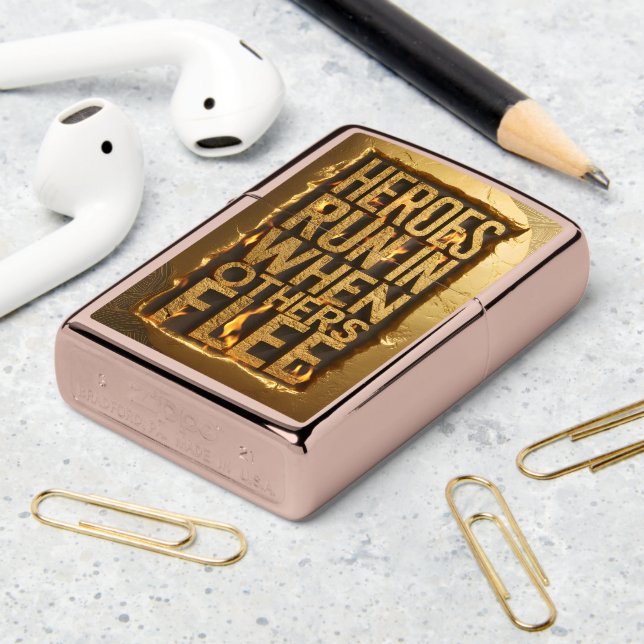 Golden Heroes Run In Zippo Lighter (On Table 2)