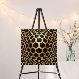 Golden Hexagon Sphere Foam Board