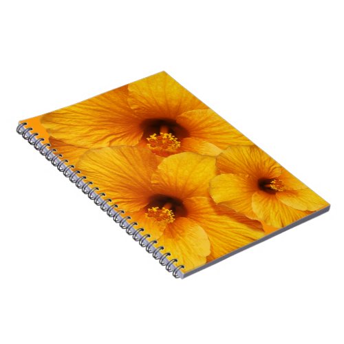 Golden Hibiscus Flowers Bouquet Notebook