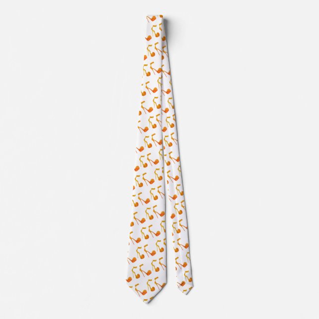Golden High Heel Shoes Neck Tie (Front)
