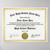Golden High School graduate Diploma, GED