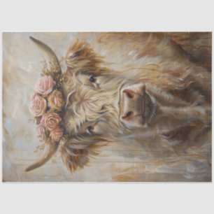 Golden Highlander Cow Tissue Paper
