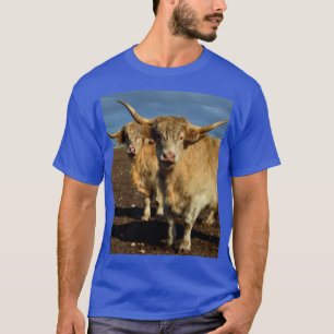 Golden Highlands: The Grace of Fawn-Colored Cows T-Shirt