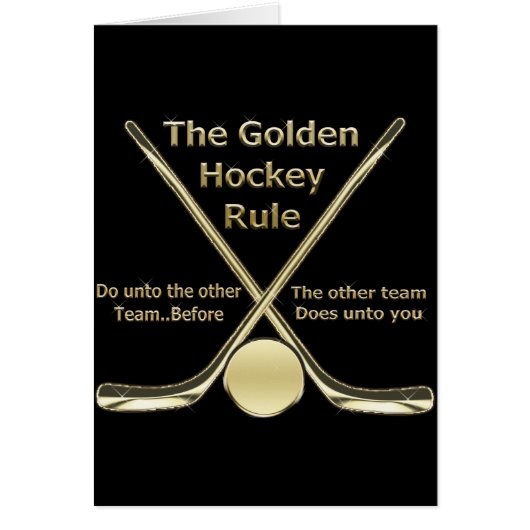 Golden Hockey Rule Card (Front)