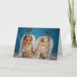 Golden Holiday Angels Card