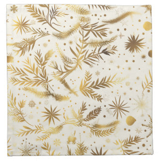 Golden Holiday Elegance Napkins