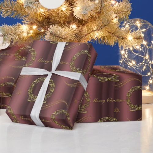 Golden Holiday Elegance on Bronze Christmas