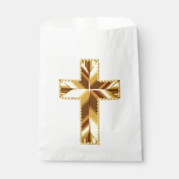Golden Holy Cross Favor Bag by Awesoma at Zazzle