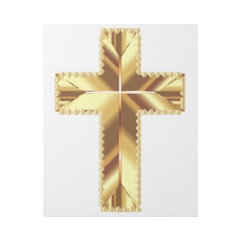 Golden Holy Cross Gallery Wrap by Awesoma at Zazzle