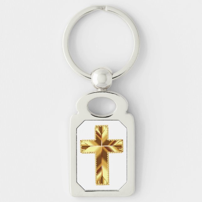 GOLDEN HOLY CROSS KEYCHAIN (Front)