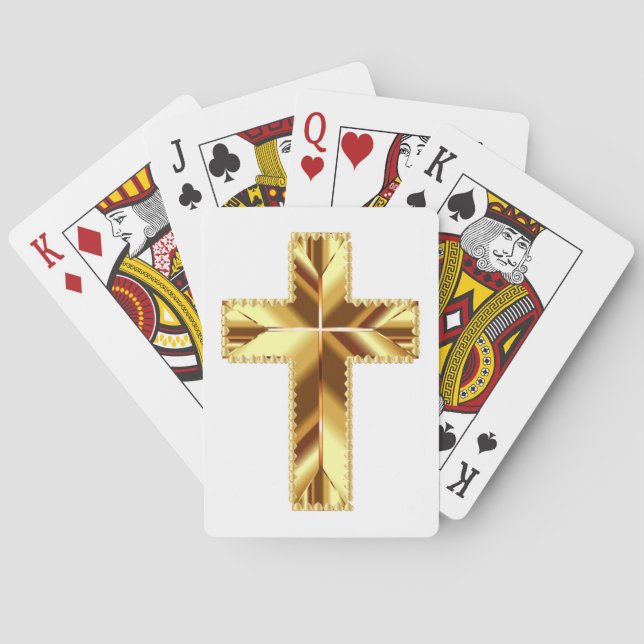 GOLDEN HOLY CROSS POKER CARDS (Back)