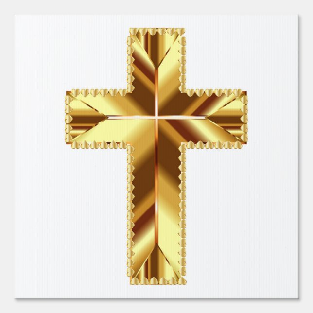 GOLDEN HOLY CROSS SIGN (Front)