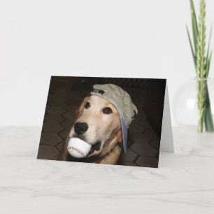 Golden Home Run Baseball Birthday Card