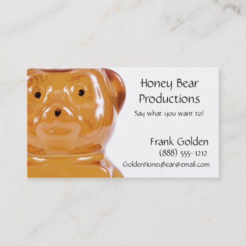 Golden Honey Bear Business Card