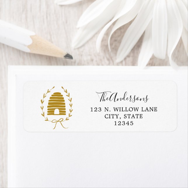 Golden Honey Bee return address Label (Insitu)