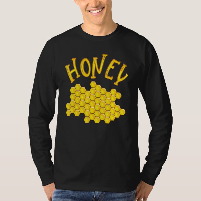 Golden Honey Comb Honey  And Beekeeper T-Shirt (Front)