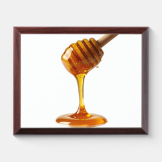 Golden Honey Dripping Award Plaque - Liquid Art De