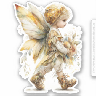 Golden Honey Fairy World – 04 Carrying Flowers Sticker