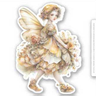 Golden Honey Fairy World – 04 Carrying Flowers Sticker