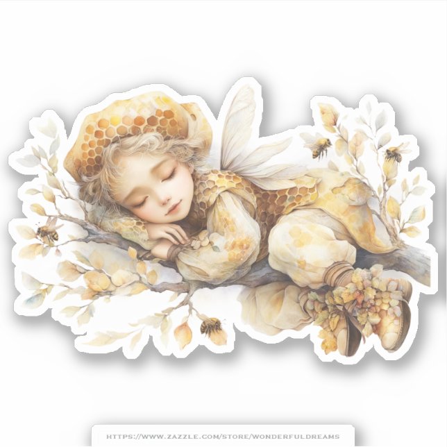 Golden Honey Fairy World - 2a The sleeping fairies Sticker (Front)