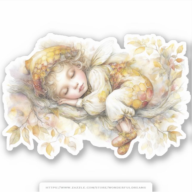 Golden Honey Fairy World - 2a The sleeping fairies Sticker (Front)