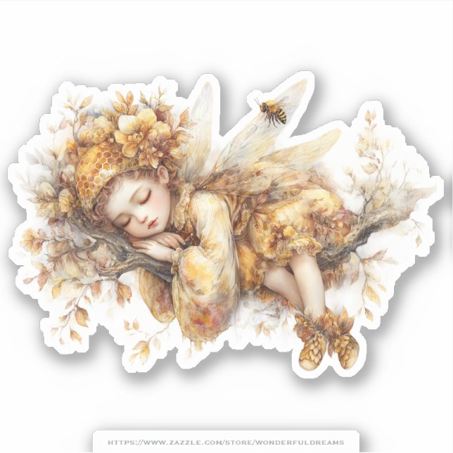 Golden Honey Fairy World - 2a The sleeping fairies Sticker (Front)