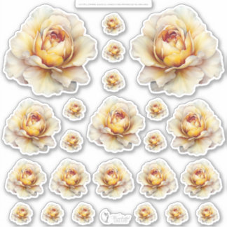 Golden Honey Fairy World – 4a -  Flowers Sheet  Sticker