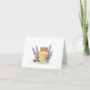 Golden Honey with a Sprig of Lavender Napkin Card