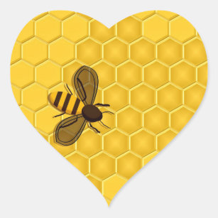 Honey Bees On Comb Stickers Zazzle