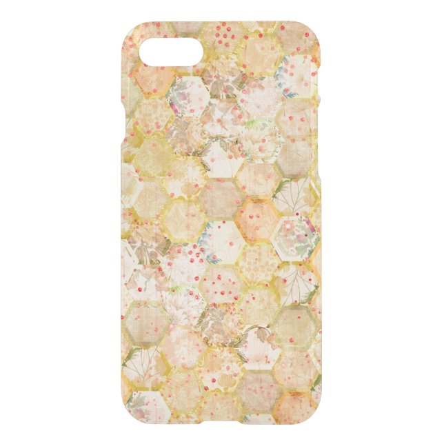 Golden Honeycomb Beehive Floral Candy Uncommon iPhone Case (Back)