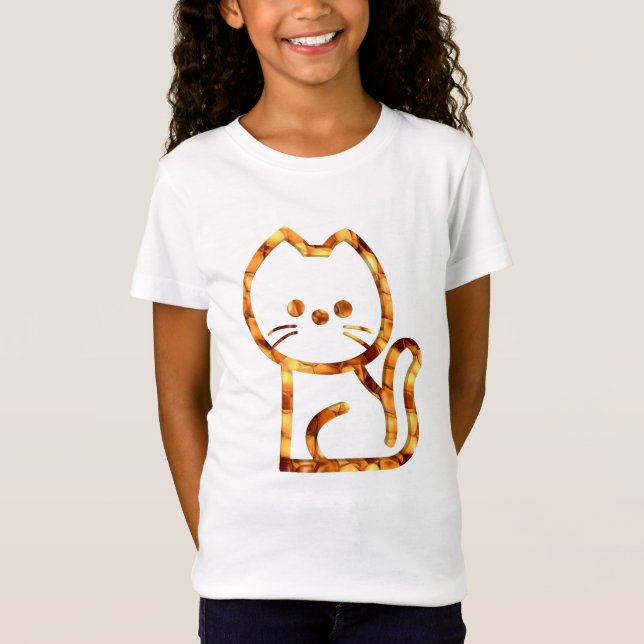 Golden Honeycomb Cat tshirt  (Front)