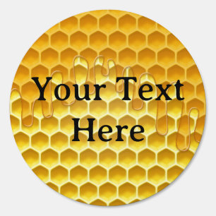 Golden Honeycomb Custom Round Sign