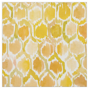 GOLDEN HONEYCOMB Hand Painted Watercolor Fabric
