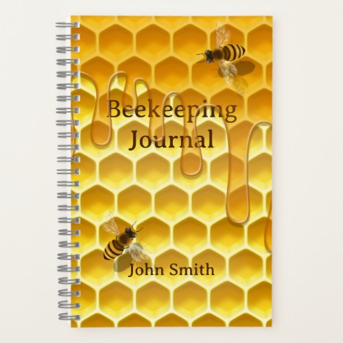 Golden Honeycomb  Honeybees Custom 55 x 85 Notebook