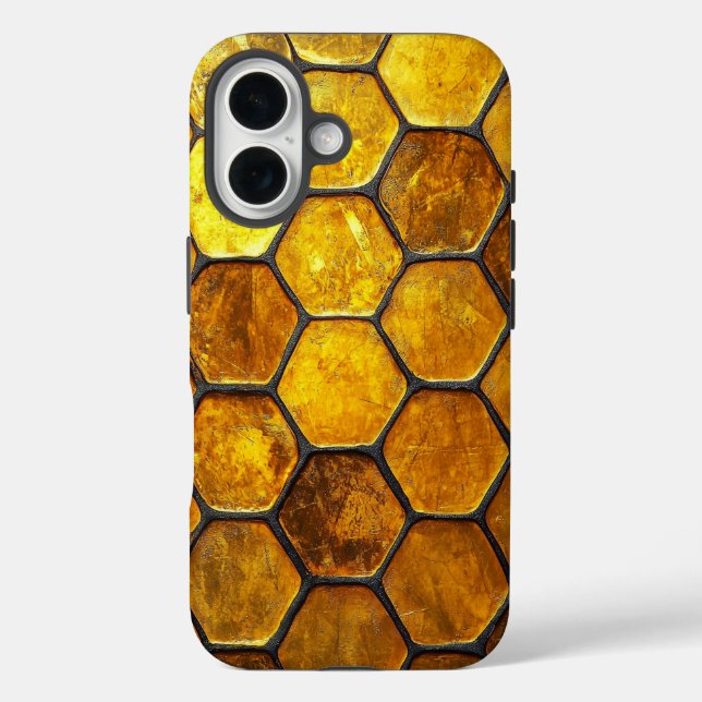 Golden Honeycomb Phone Case  (Back)