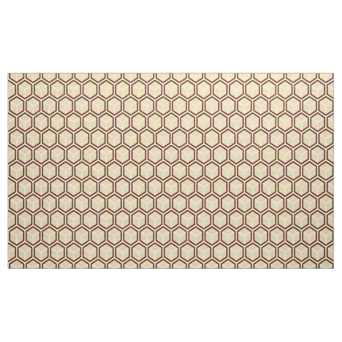 Golden Honeycomb Print Fabric