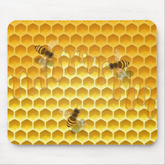 Golden Honeycomb with Bees Customizable Small Mouse Pad