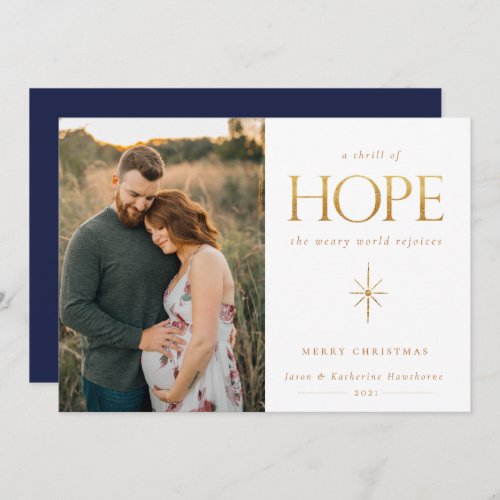 Golden Hope Family Photo Christmas Card