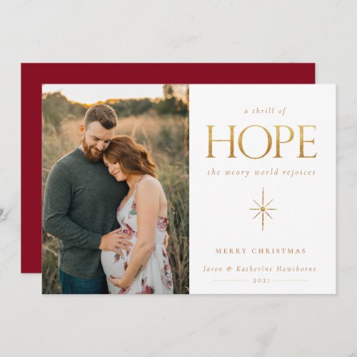 Golden Hope Family Photo Christmas Card