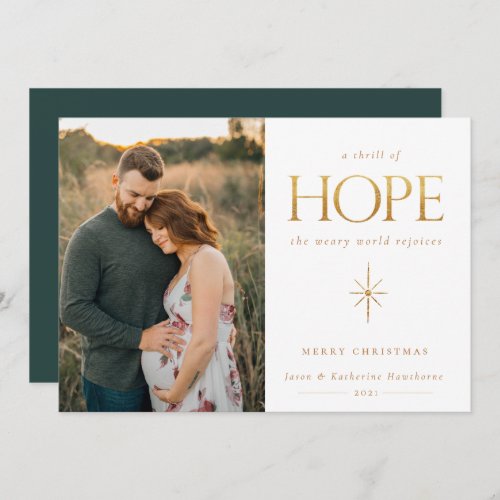 Golden Hope Family Photo Christmas Card