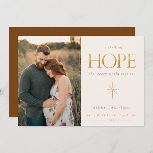 Golden Hope Family Photo Christmas Card