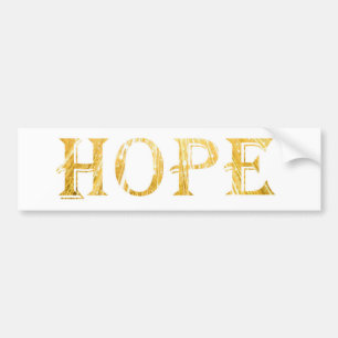 Golden Hope Text Bumper Sticker