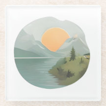 Golden Horizon: Sunset by the Lake