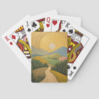 Golden Horizon Trail Poker Cards