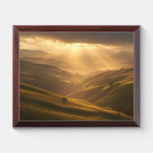 Golden Horizon Valley Wall Art Award Plaque