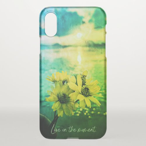 Golden Horizons  Where the Sun  Sea  and Flowers C iPhone XS Case